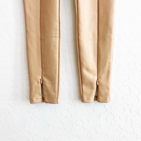Abercrombie & Fitch Classic Vegan Leather Leggings, Size S, Color Brown - Picture 10 of 10